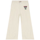 Girls Ivory Logo Joggers, 1, hi-res